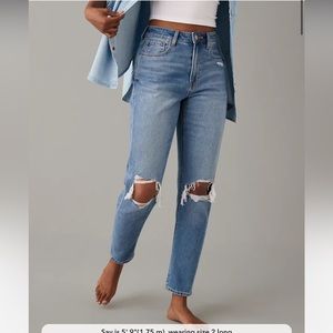 American Eagle Ripped Mom Jeans